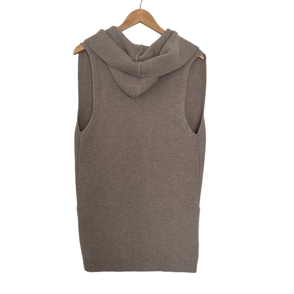 Zow Zow Sweater Vest Wool Cardigan Hooded Vest Ribbed Medium - Picture 2 of 4